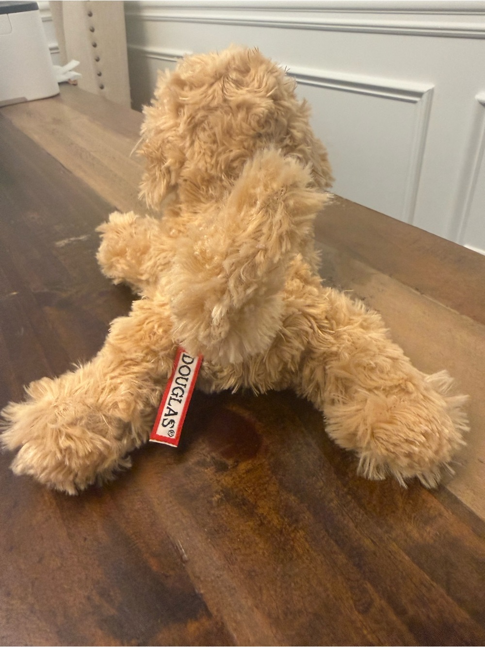 Vintage Douglas Cuddle Toys Tan Doodle Dog Plush 9" READ MISSING EYES